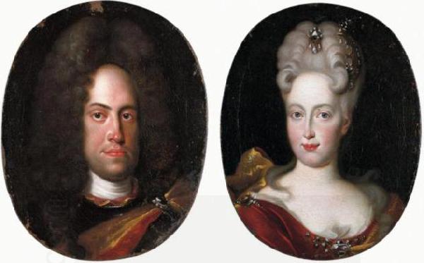 Jan Frans van Douven Johann Wilhelm von Neuburg with his wife Anna Maria Luisa de' Medici oil painting picture